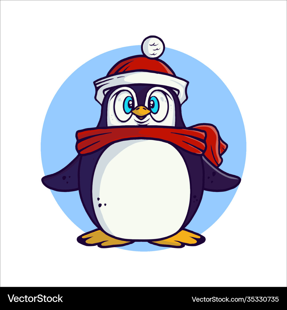 Little cute penguin Little cute penguin Vector Image