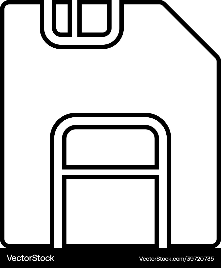 Memory save line icon outline Vector Image