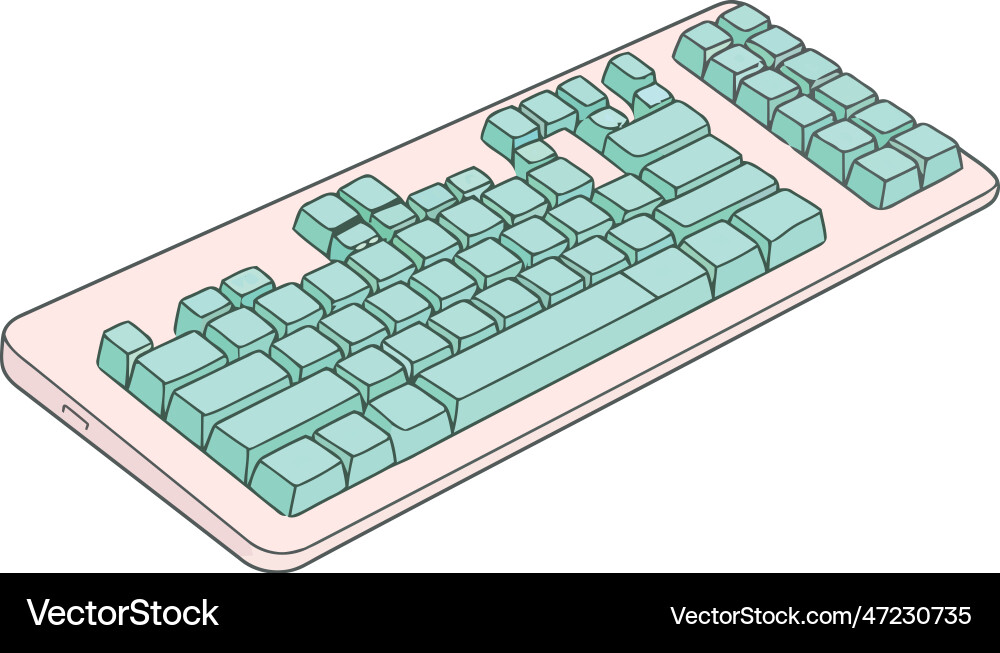 Modern icon computer keyboard vector image