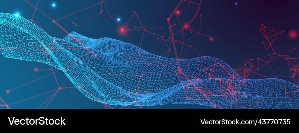 Polygonal science background with connecting dots Polygonal science background with connecting dots vector image