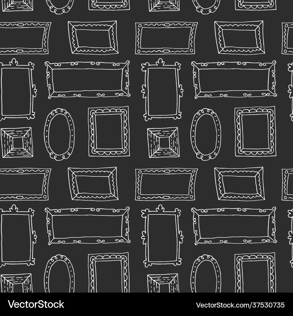 Seamless pattern with hand drawn sketch frames Seamless pattern with hand drawn sketch frames vector image