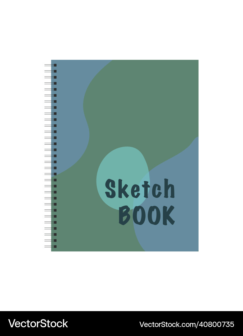 Sketch green book Sketch green book vector image