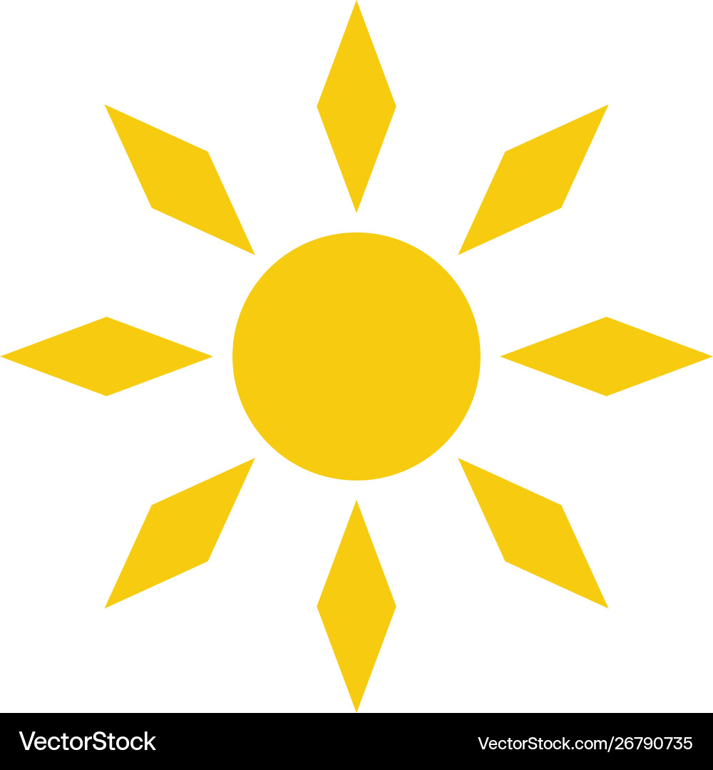 Sun icon - simple element summer concept Sun icon - simple element summer concept vector image
