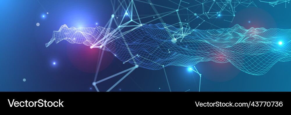 Abstract polygonal background with connecting Vector Image
