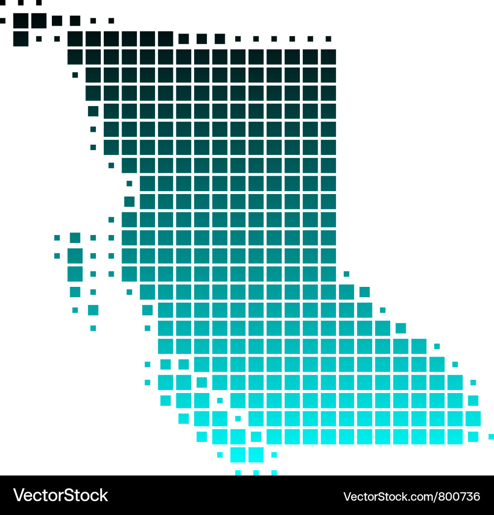 British Columbia Map - Dotted Style Vector Image