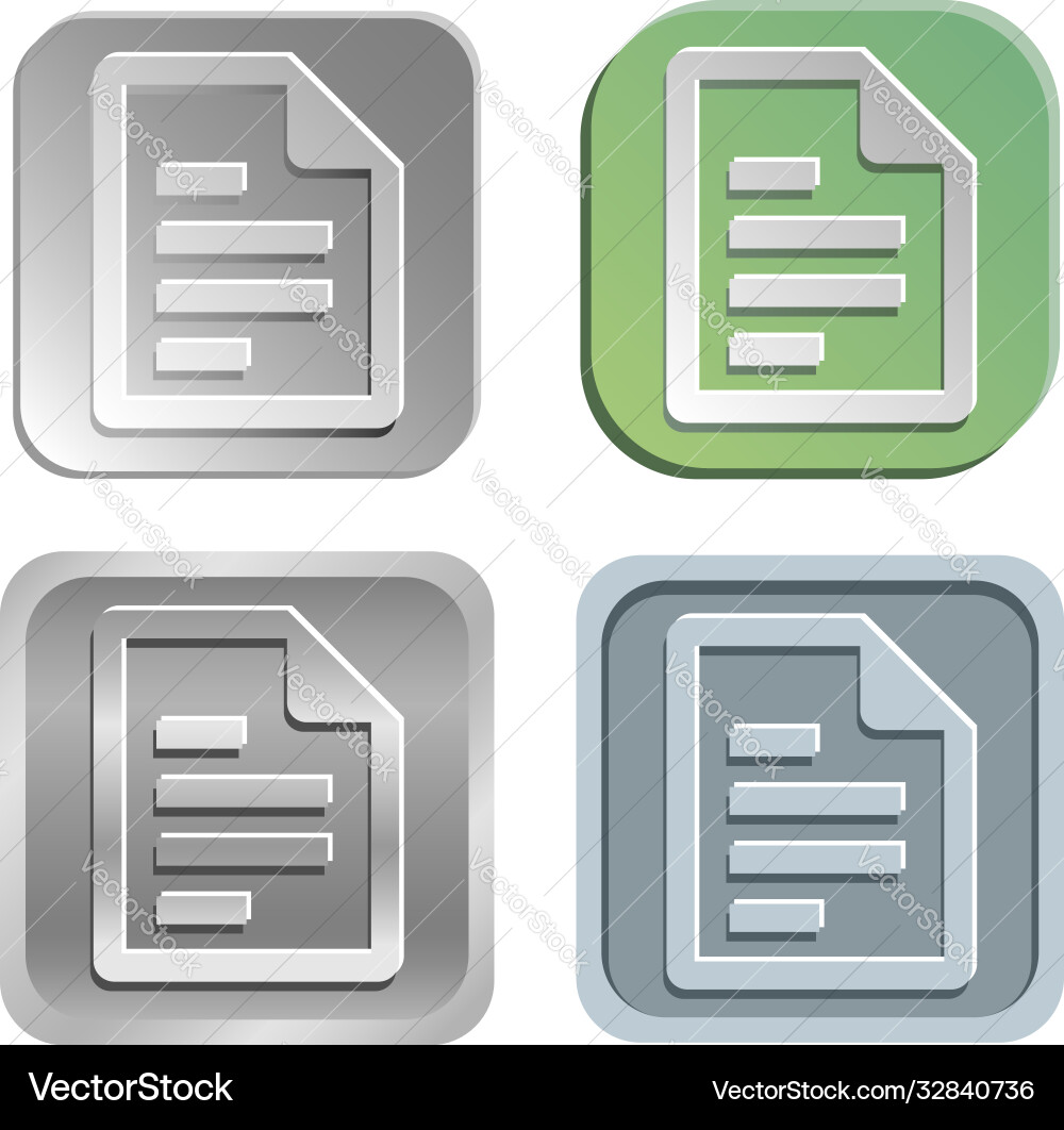 Document buttons Document buttons vector image