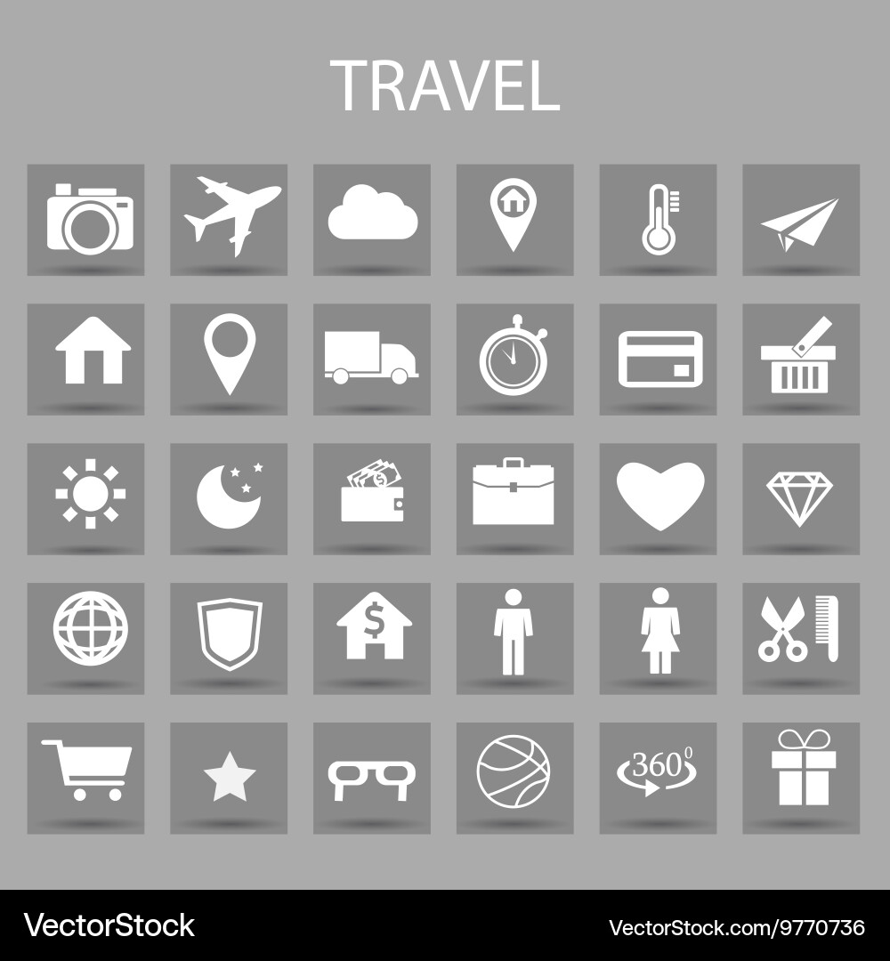 Flat icons set and graphic design elements vector image