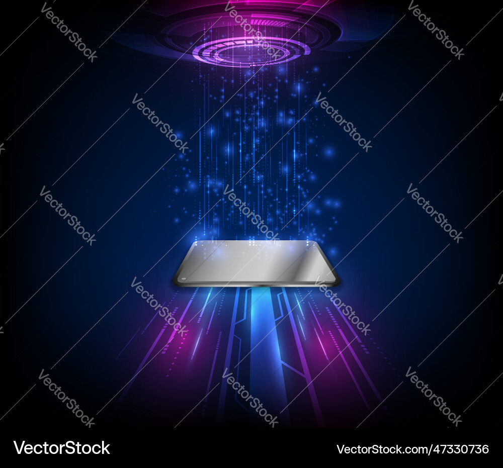 Future computer processor electronic technology Future computer processor electronic technology vector image