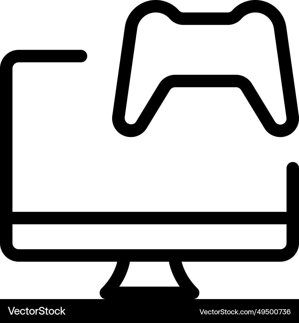 Interactive video games built-in desktop Vector Image