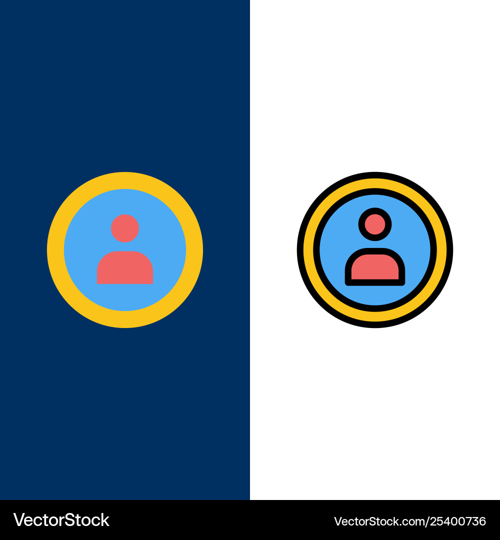 Interface navigation user icons flat and line Interface navigation user icons flat and line vector image
