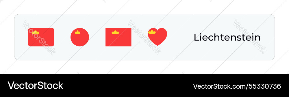 Minimalist liechtenstein flag icons rectangular Vector Image