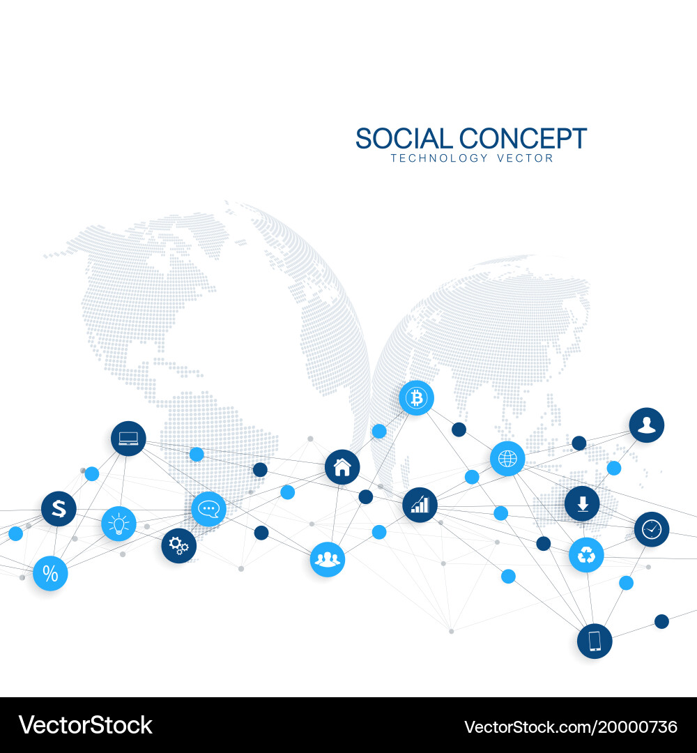 Modern Network Connection vector image