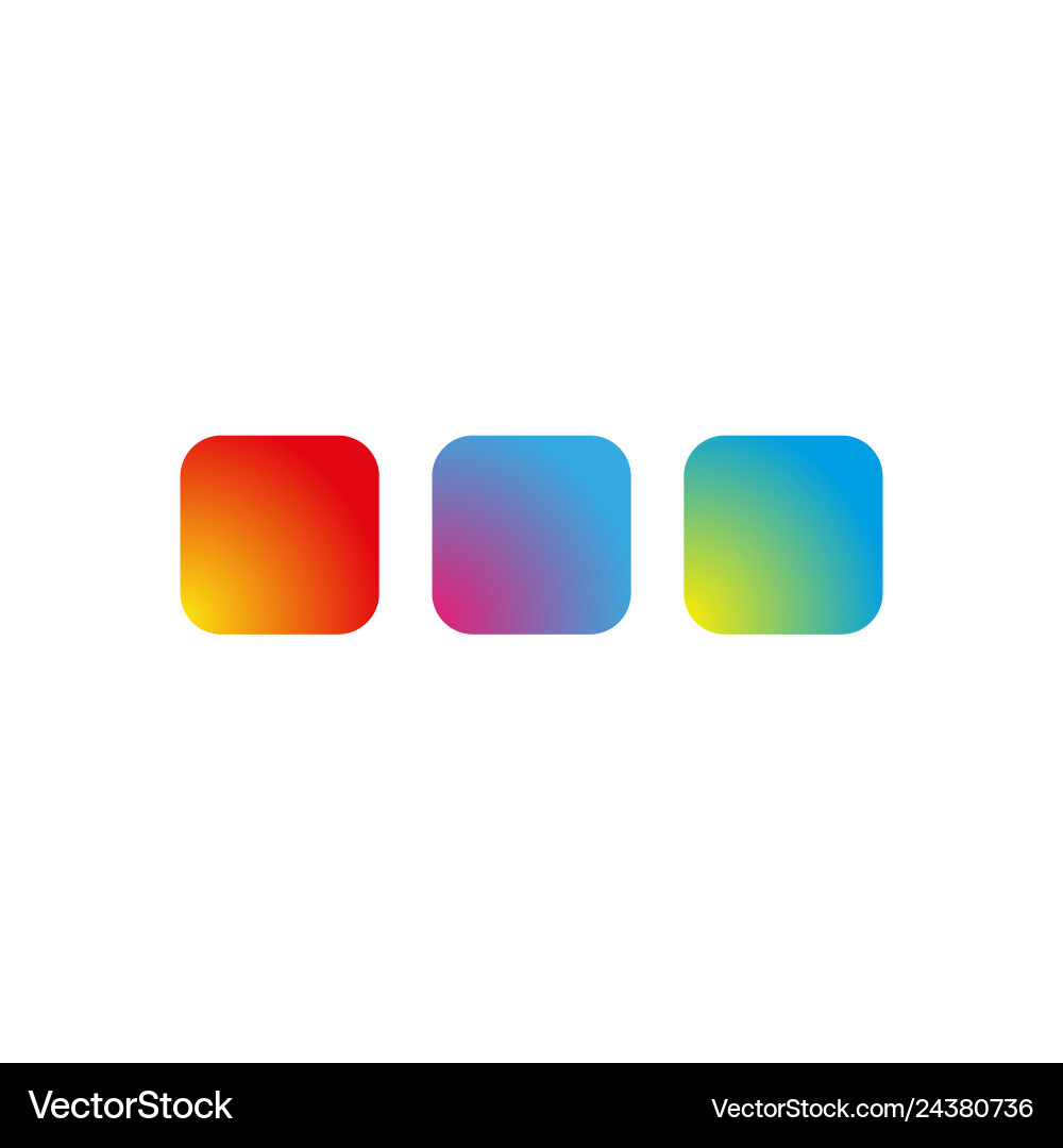 Modern Square Button Collection vector image