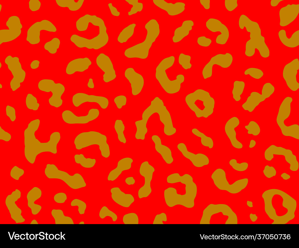 Seamless leopard pattern red and golden color Seamless leopard pattern red and golden color vector image