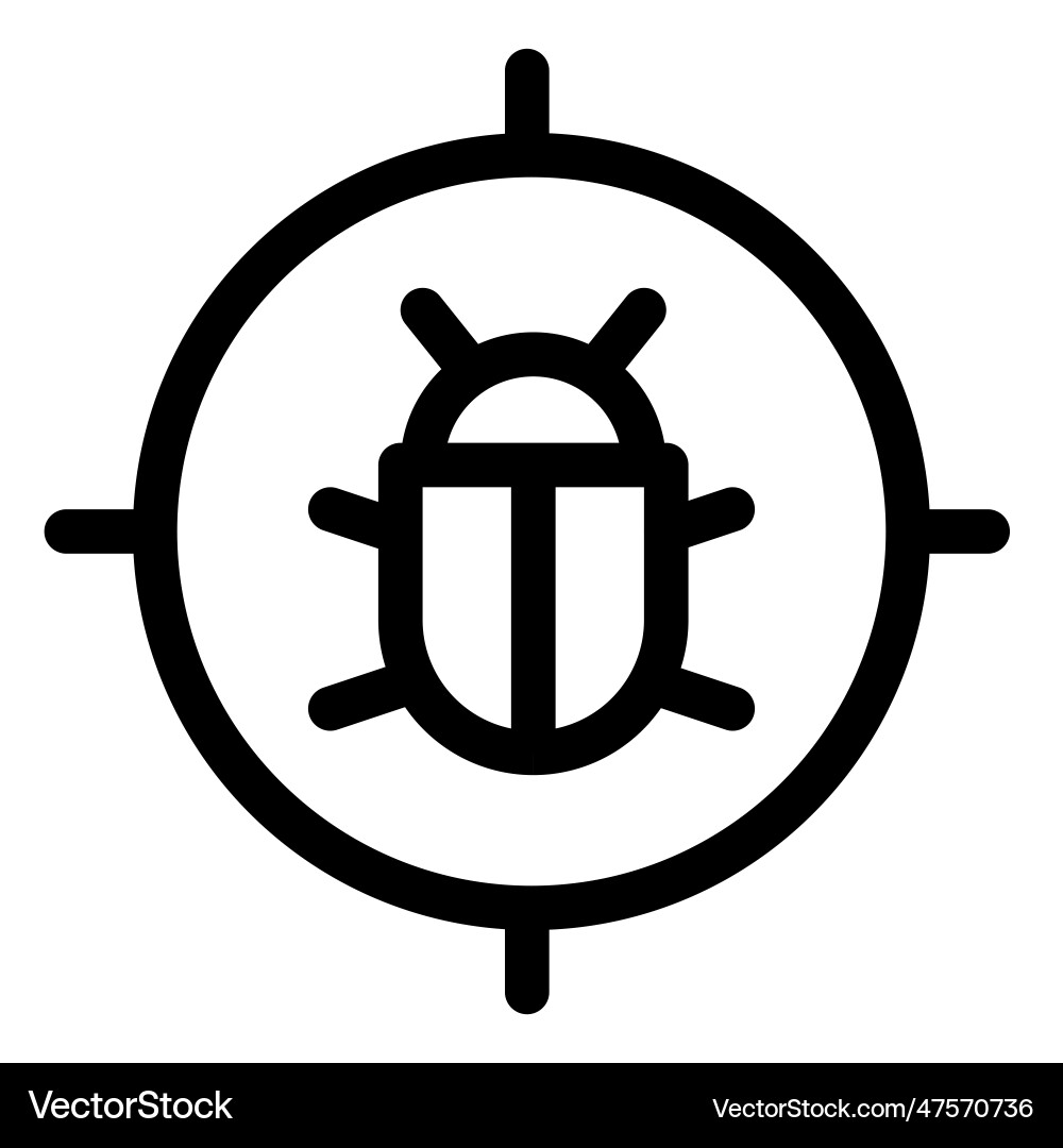 Targeting virus for cyber attacks in system Vector Image