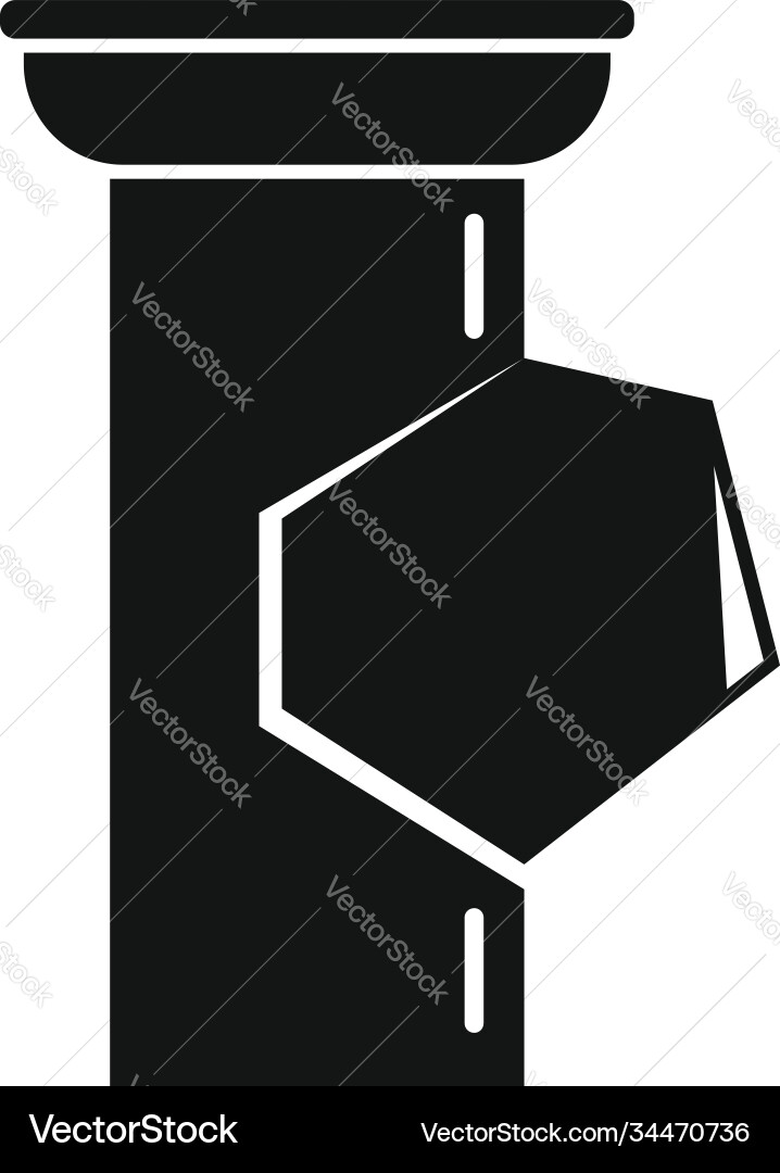 Trough gutter icon simple style Trough gutter icon simple style vector image