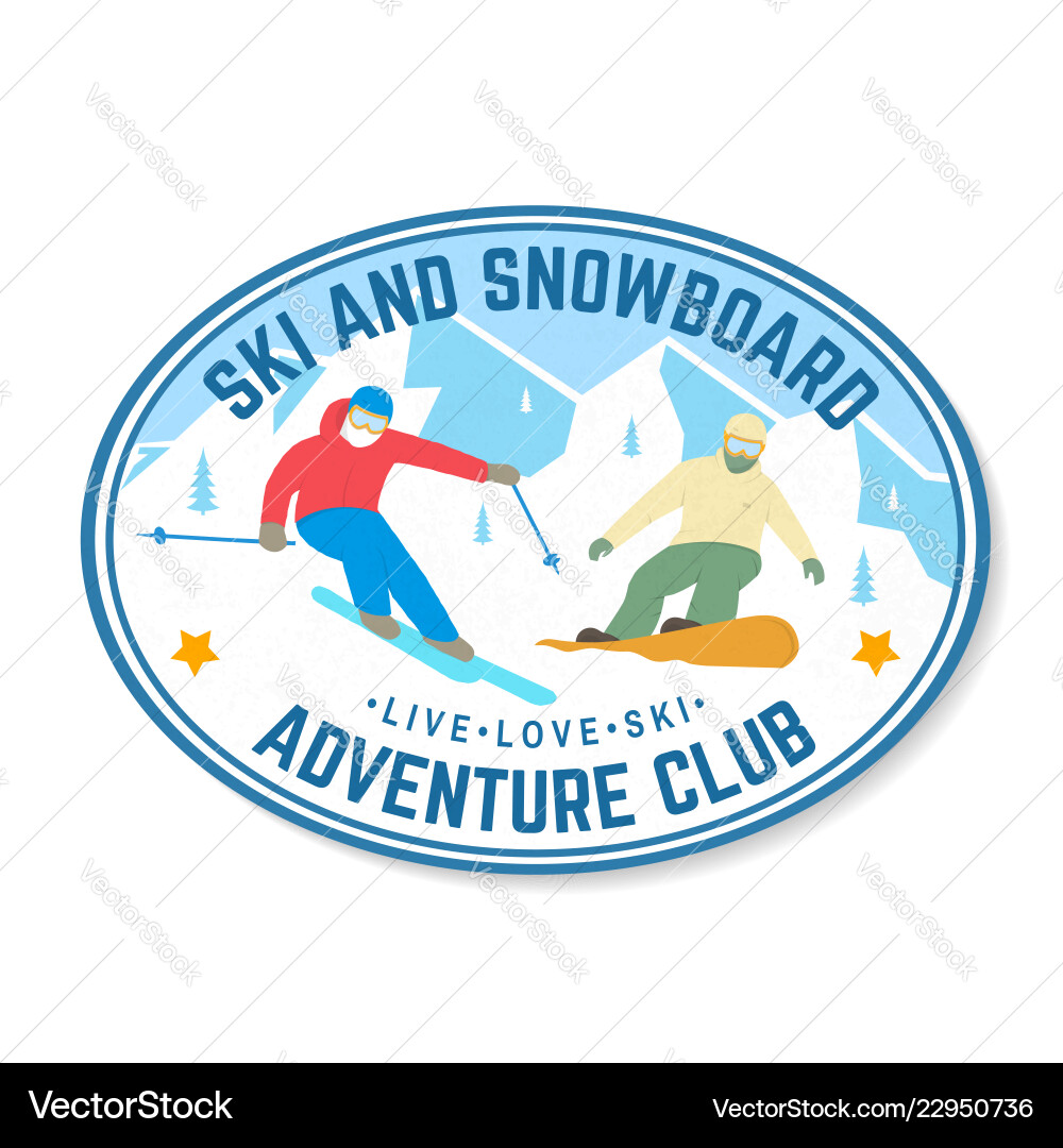 Winter Sports Club Logo Vector Image