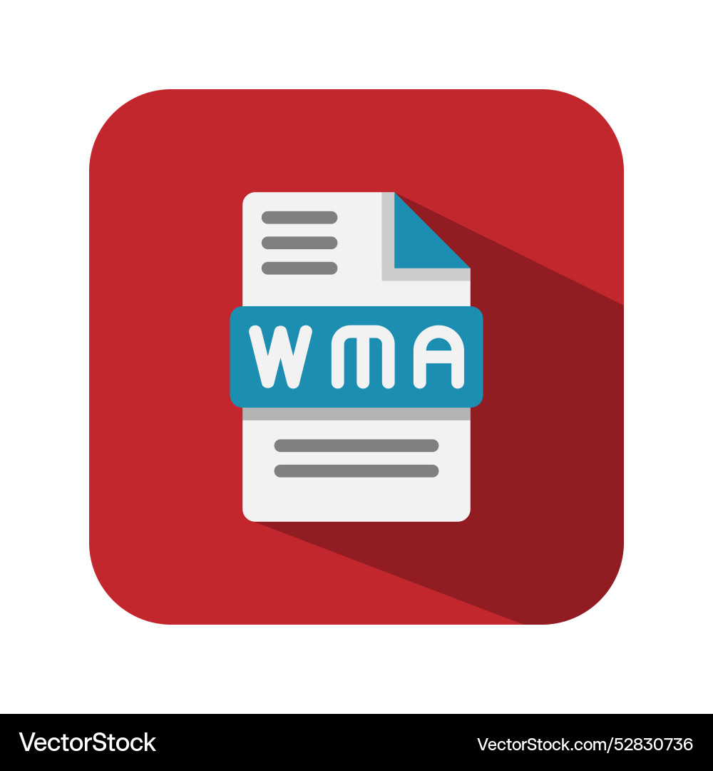 Wma audio file flat icons format document files Wma audio file flat icons format document files Vector Image