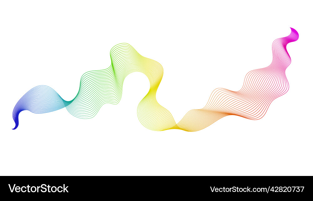 Abstract backdrop with wave gradient lines Vector Image