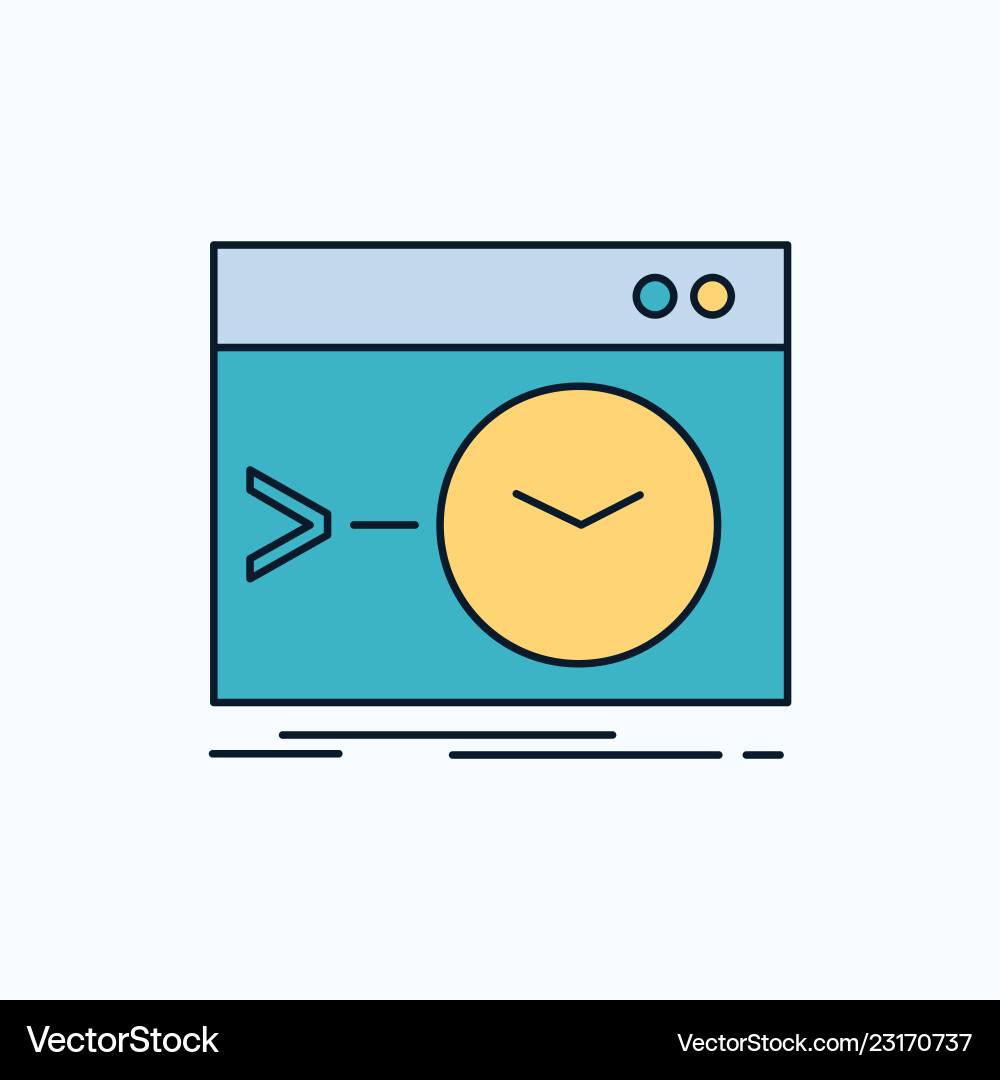 Admin command root software terminal flat icon Admin command root software terminal flat icon vector image
