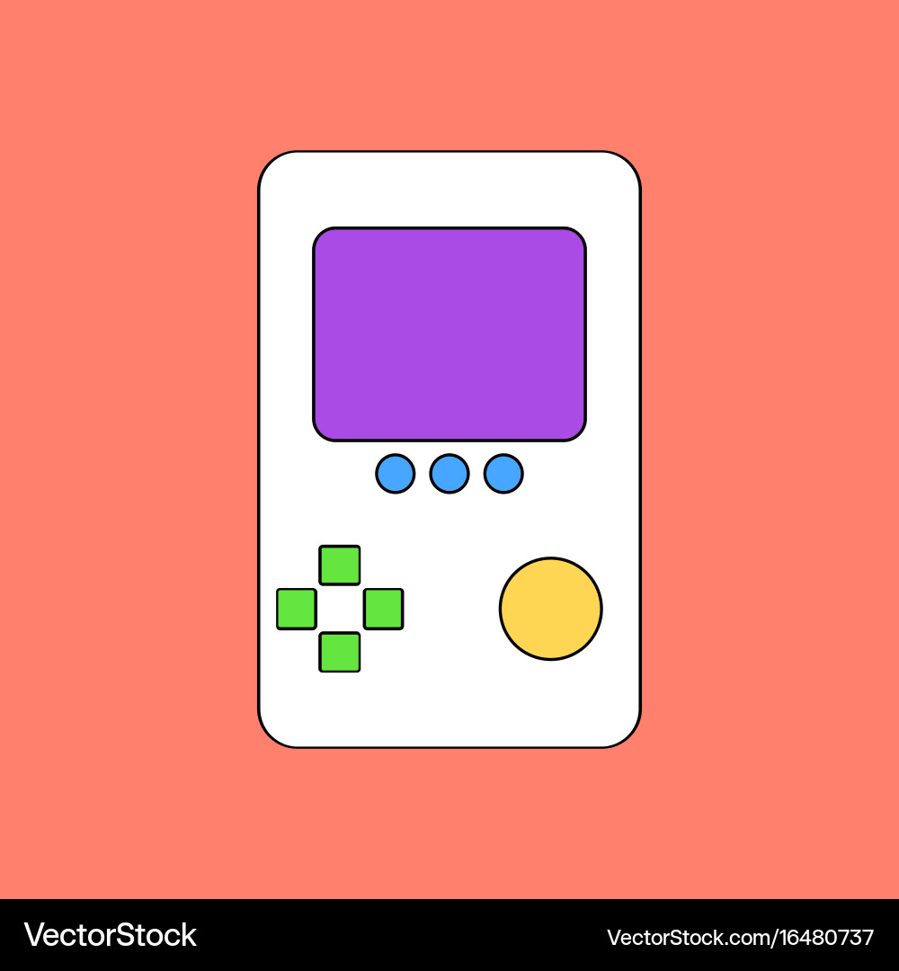 Flat icon design collection tetris portable game vector image