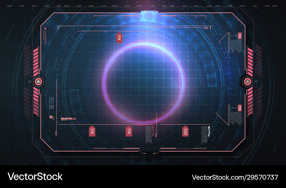 Futuristic UI Control Panel vector image