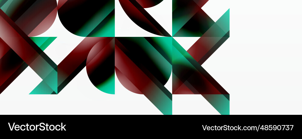 Gradient color triangles and circles on white Gradient color triangles and circles on white Vector Image