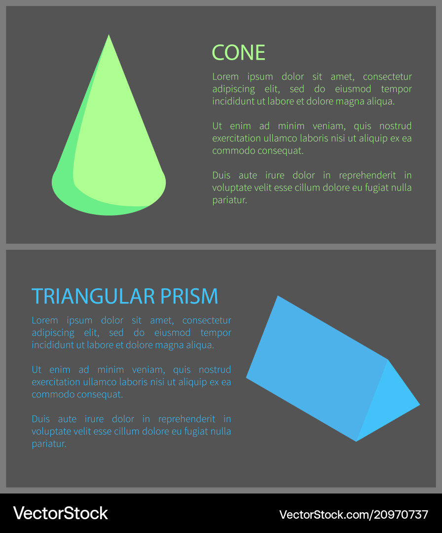 Green cone with triangular prism colorful banner Green cone with triangular prism colorful banner vector image
