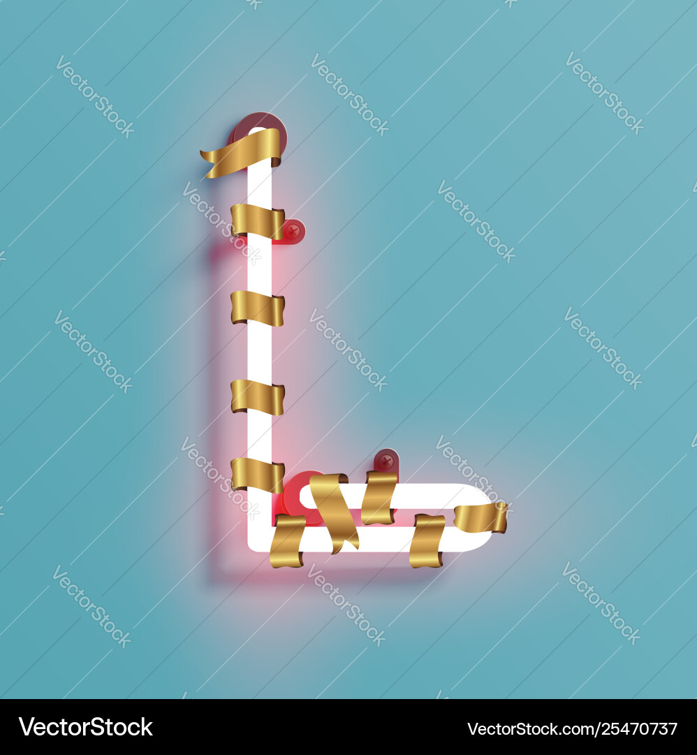Neon font from a fontset with christmas Neon font from a fontset with christmas vector image
