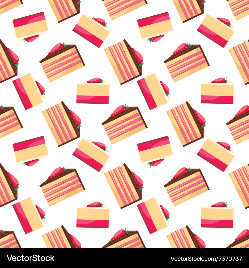 Seamless background with pattern of delicious vector image