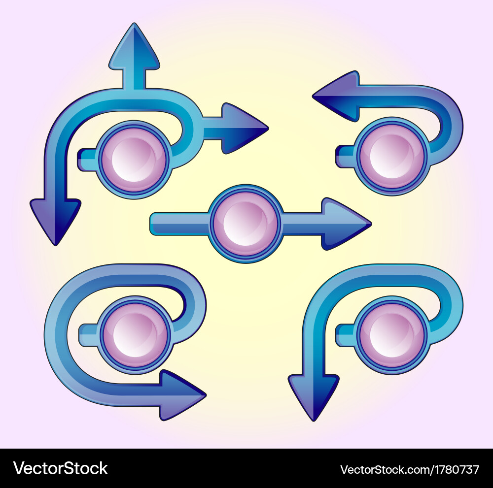 Set of buttons arrows Vector Image