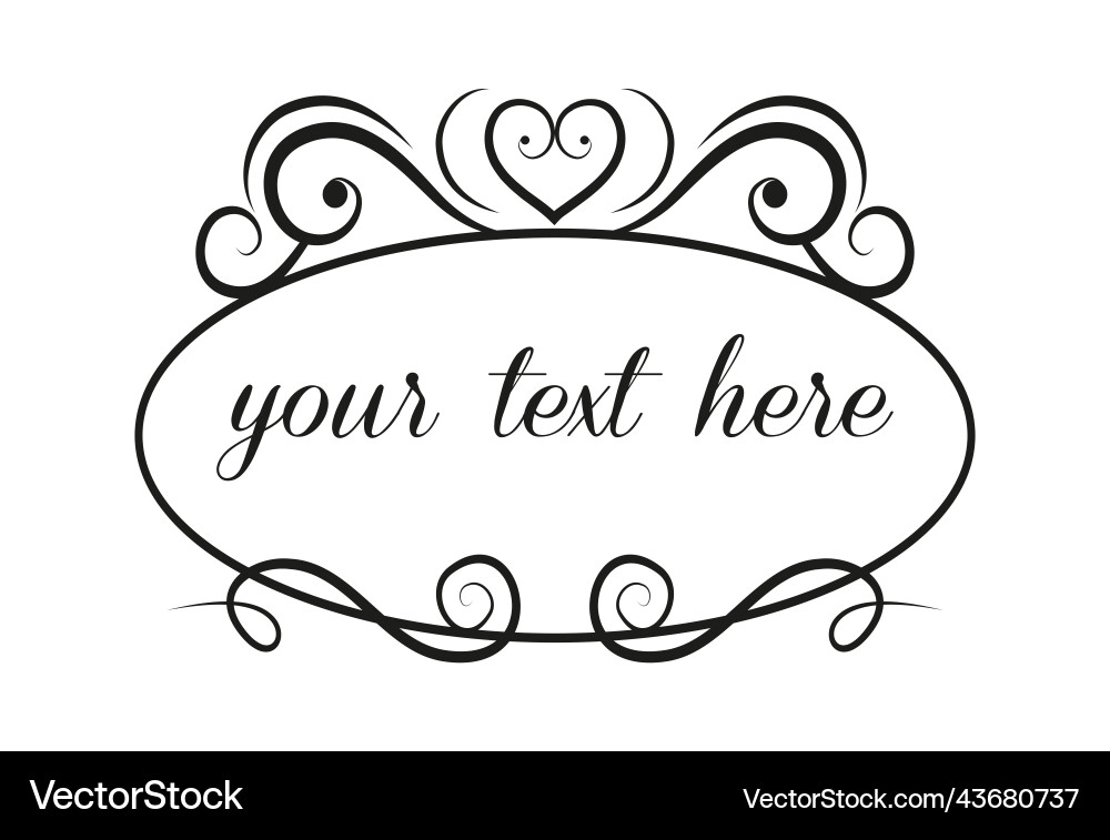 Template with text isolated empty field ornaments Template with text isolated empty field ornaments Vector Image