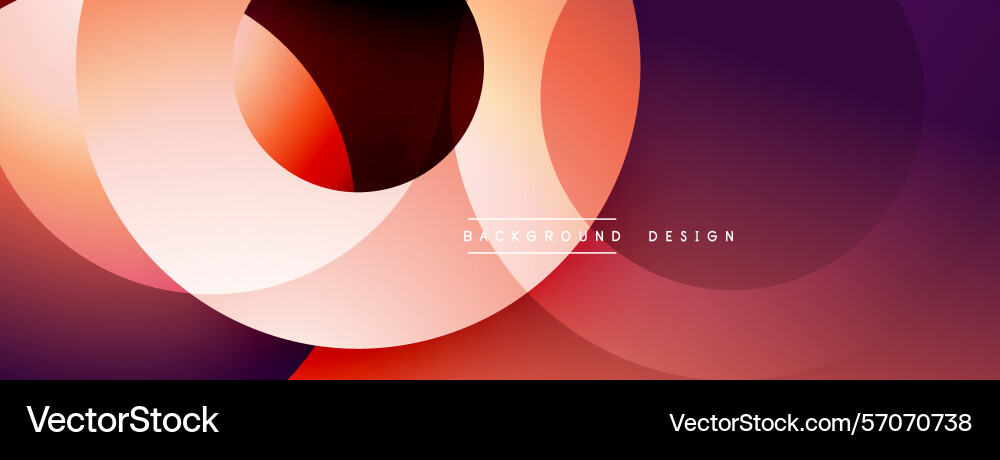 Abstract overlapping circles create vibrant Vector Image