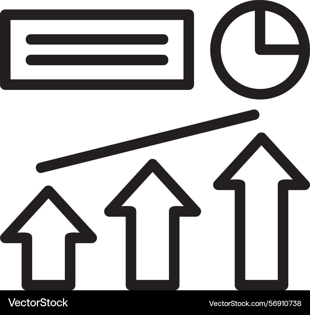 Arrow linear style icon design Vector Image