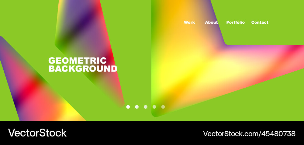 Bright colorful triangular shapes abstract vector image
