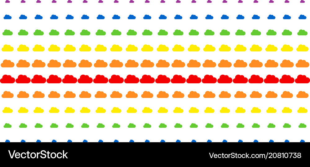 Cloud shape halftone spectral pattern Cloud shape halftone spectral pattern Vector Image