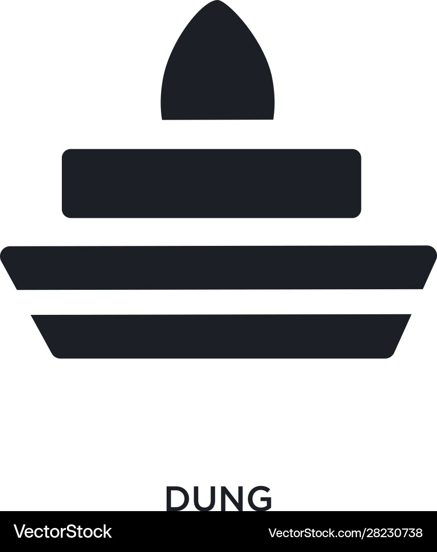 Dung isolated icon simple element from india Vector Image
