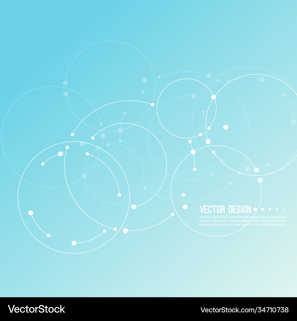 Dynamic Network Circles Vector Image