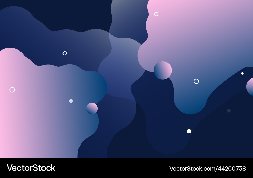 Floating liquid blobs abstract colorful banner Floating liquid blobs abstract colorful banner Vector Image