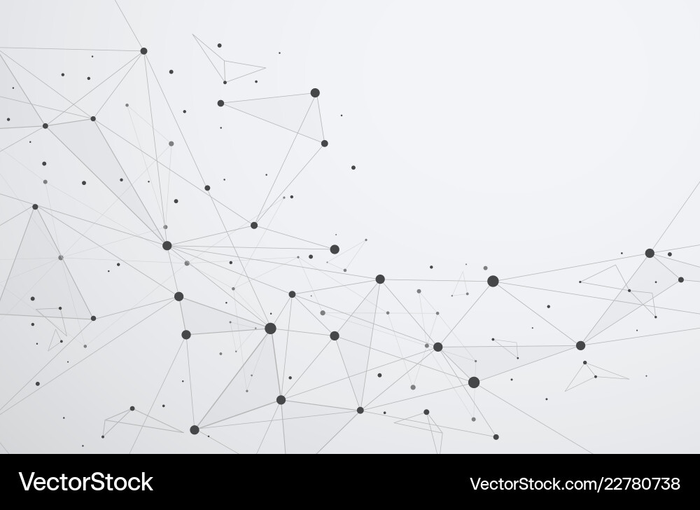Global Network Connections - Points & Lines vector image