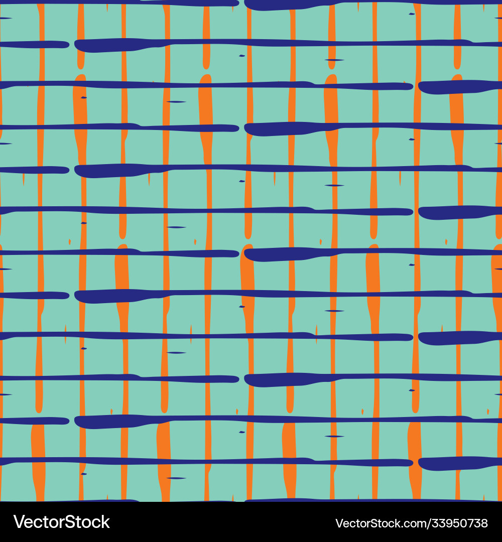 Grunge line seamless grid pattern vector image