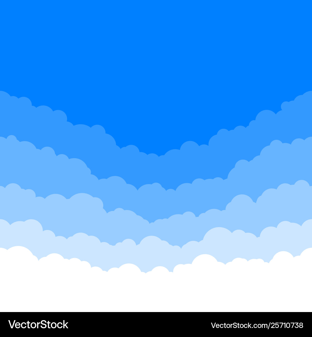 Horizontal seamless clouds skyline repeat texture Horizontal seamless clouds skyline repeat texture vector image