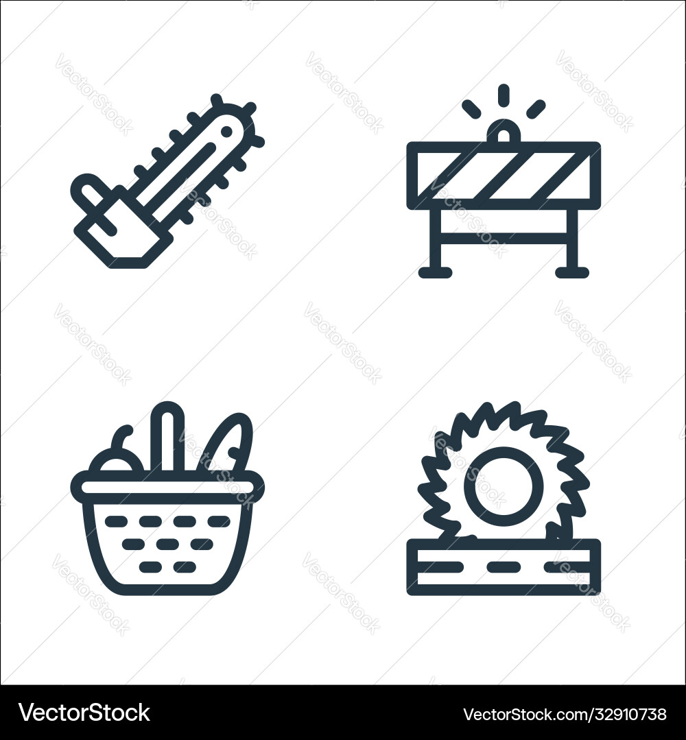 Labour day line icons linear set quality Labour day line icons linear set quality vector image