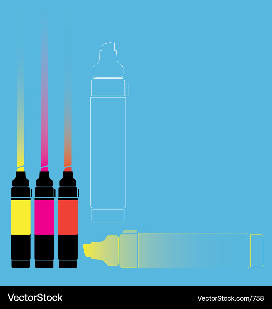 Marker pen Royalty Free Vector Image - VectorStock