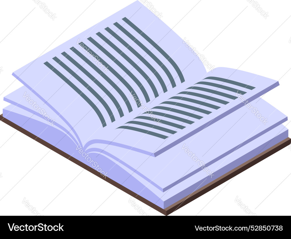 Open book showing text lines for reading Open book showing text lines for reading Vector Image