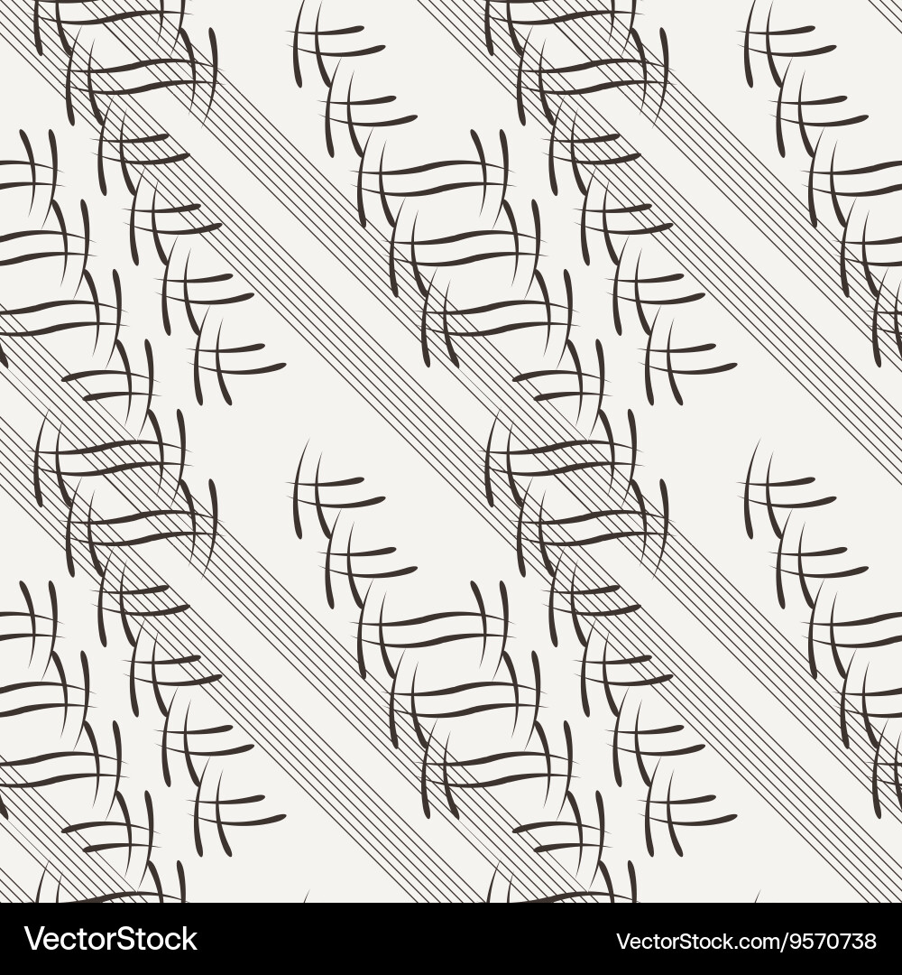 Seamless pattern of the elements curved vector image