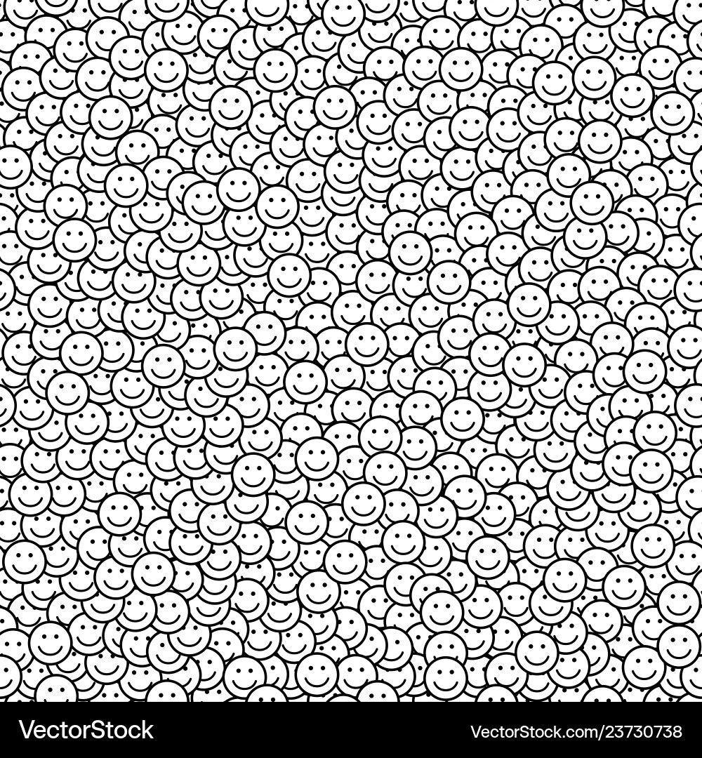 Seamless pattern with smile icons Seamless pattern with smile icons vector image