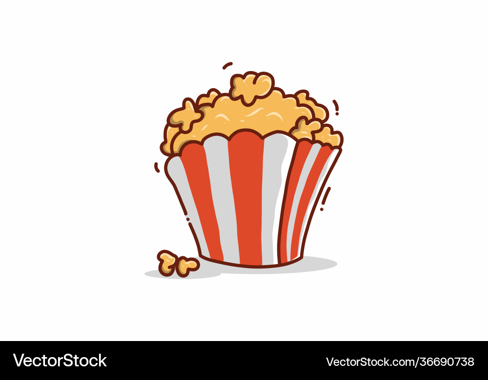 Simple pop corn Vector Image