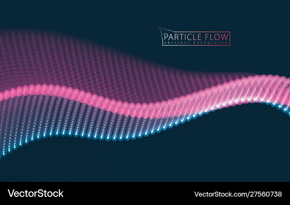Sound wave particles flow effect in motion Sound wave particles flow effect in motion vector image