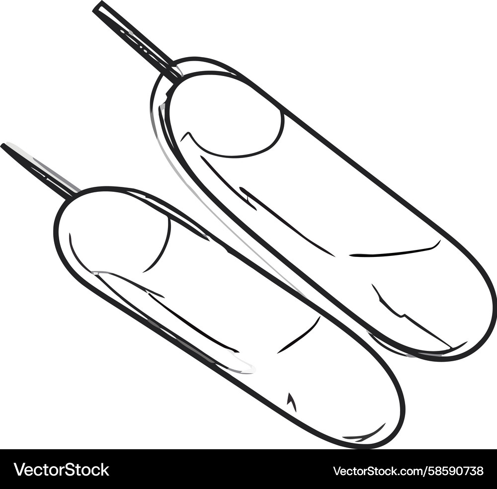 Two overlapping cucumbers in a minimalist Vector Image